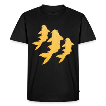 Karashigoi koi koi carp pond fish garden zen - Men's Premium Organic T-Shirt - black - Front - Nico (187cm)