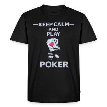 Jeu de poker Texas Hold'em jeu de cartes - T-shirt Premium bio Homme - noir - Devant - Nico (187cm)