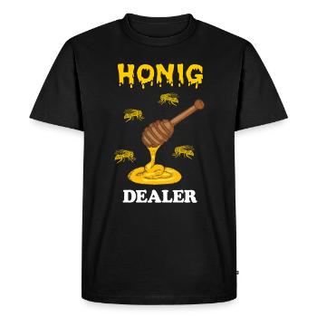 abeille - T-shirt Premium bio Homme - noir - Devant - Nico (187cm)