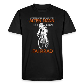Fahrrad Mountainbike Alter Man Lustige Sprüche - Männer Premium Bio T-Shirt - Schwarz - Vorne - Nico (187cm)