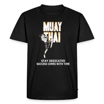 Muay Thai - Men's Premium Organic T-Shirt - black - Front - Nico (187cm)