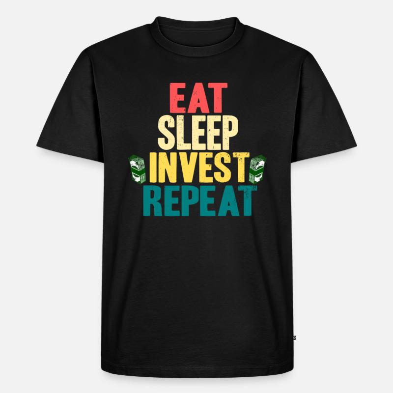 Börse - Männer Premium Bio T-Shirt - Schwarz