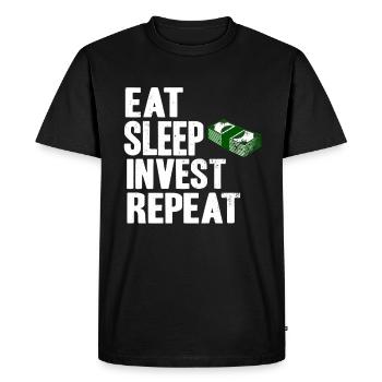 Stock market shares stock price invest money - Men's Premium Organic T-Shirt - black - Front - Nico (187cm)