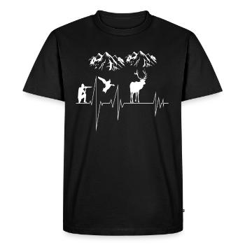 Hunt - Men's Premium Organic T-Shirt - black - Front - Nico (187cm)