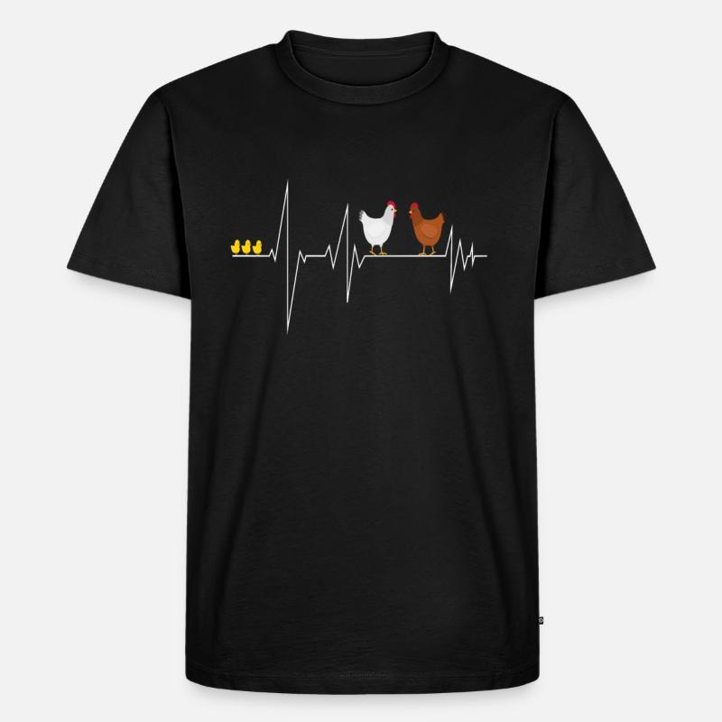 Hühner - Männer Premium Bio T-Shirt - Schwarz