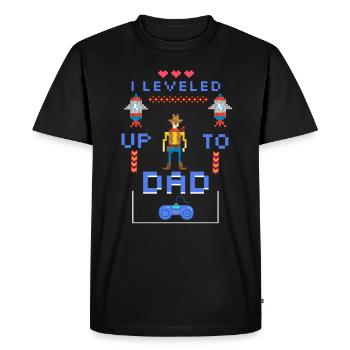 j'ai nivelé mon père | Jeu du futur père - T-shirt Premium bio Homme - noir - Devant - Nico (187cm)