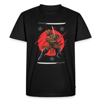 Cools Samouraïs japonais Design - T-shirt Premium bio Homme - noir - Devant - Nico (187cm)