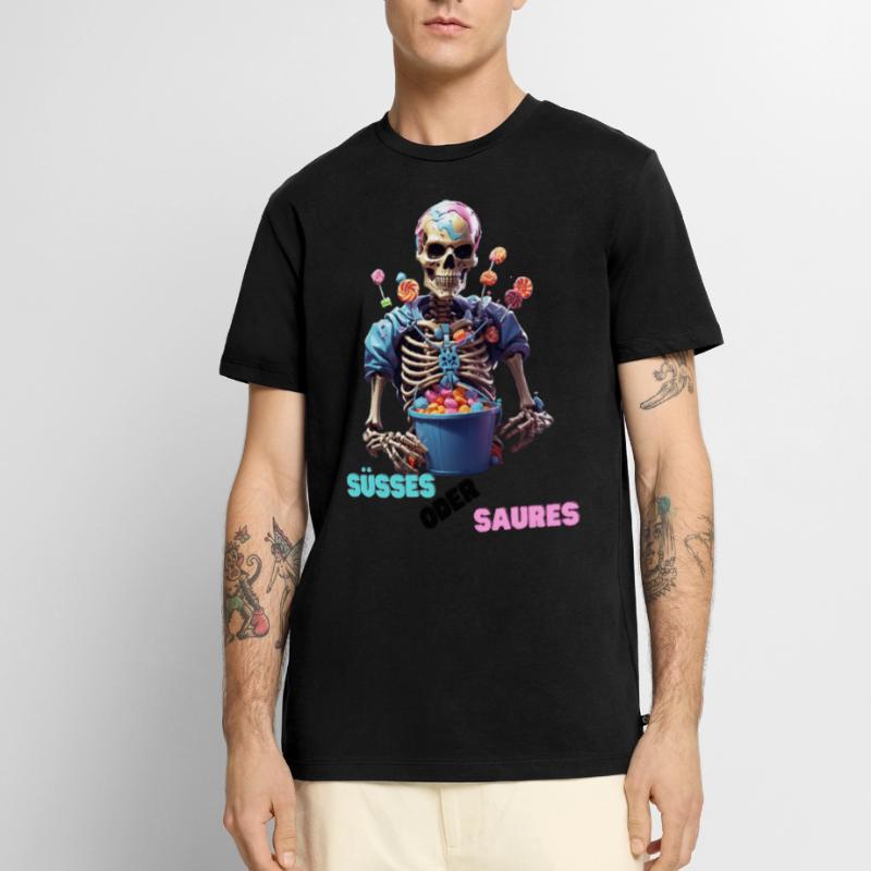 Halloween Süßes oder Saures Männer Premium Bio T-Shirt