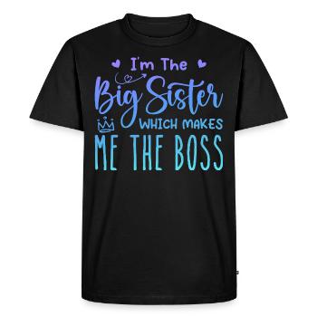 i'm the big sister - T-shirt Premium bio Homme - noir - Devant - Nico (187cm)