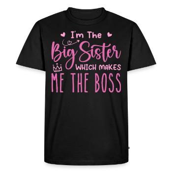 i'm the big sister - T-shirt Premium bio Homme - noir - Devant - Nico (187cm)