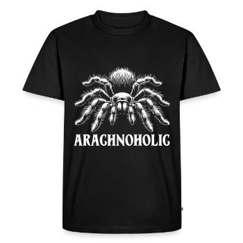 Silhouette de grande tarentule poilue arachnoholic - T-shirt Premium bio Homme - noir - Devant - Nico (187cm)