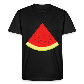 Melon, Fruit, Fruit, Summer, Refreshment, Food, Organic - Men's Premium Organic T-Shirt - black - Front - Nico (187cm)