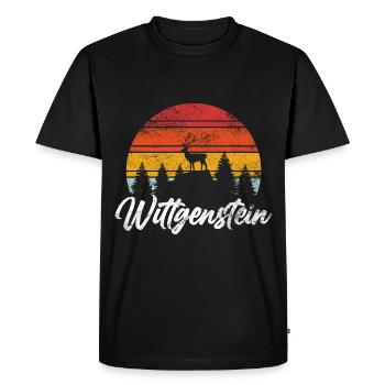 Wittgenstein - Men's Premium Organic T-Shirt - black - Front - Nico (187cm)