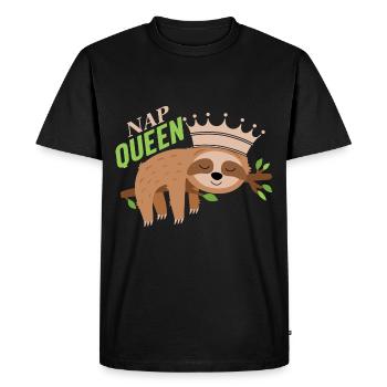 Nap Queen - Men's Premium Organic T-Shirt - black - Front - Nico (187cm)
