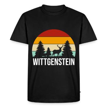 Wittgenstein - Men's Premium Organic T-Shirt - black - Front - Nico (187cm)