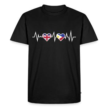 Heartbeat Allemagne Philippines / Chemise de vacances - T-shirt Premium bio Homme - noir - Devant - Nico (187cm)