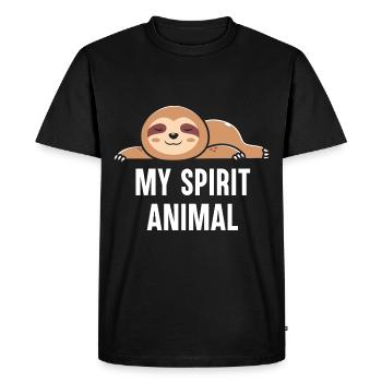 Sloth Lover Saying Funny Lazy Sloths Sleeping - Men's Premium Organic T-Shirt - black - Front - Nico (187cm)