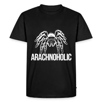 Silhouette de grande tarentule poilue arachnoholic - T-shirt Premium bio Homme - noir - Devant - Nico (187cm)