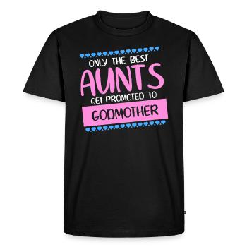 Marraine tante cadeau Marraine Marraine Nièce - T-shirt Premium bio Homme - noir - Devant - Nico (187cm)