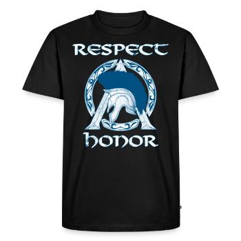 Respect and Honor Sparta Symbol - T-shirt Premium bio Homme - noir - Devant - Nico (187cm)