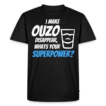 I let ouzo disappear - Men's Premium Organic T-Shirt - black - Front - Nico (187cm)