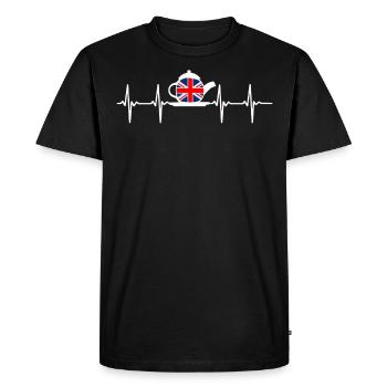 Tea lovers, tea drinkers, tea time - Men's Premium Organic T-Shirt - black - Front - Nico (187cm)