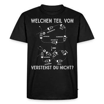 Segeln, Manöver, Segelturn - Männer Premium Bio T-Shirt - Schwarz - Vorne - Nico (187cm)