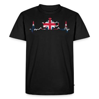 Tea lovers, tea drinkers, tea time - Men's Premium Organic T-Shirt - black - Front - Nico (187cm)