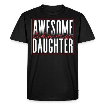 Super comme ma fille - T-shirt Premium bio Homme - noir - Devant - Nico (187cm)