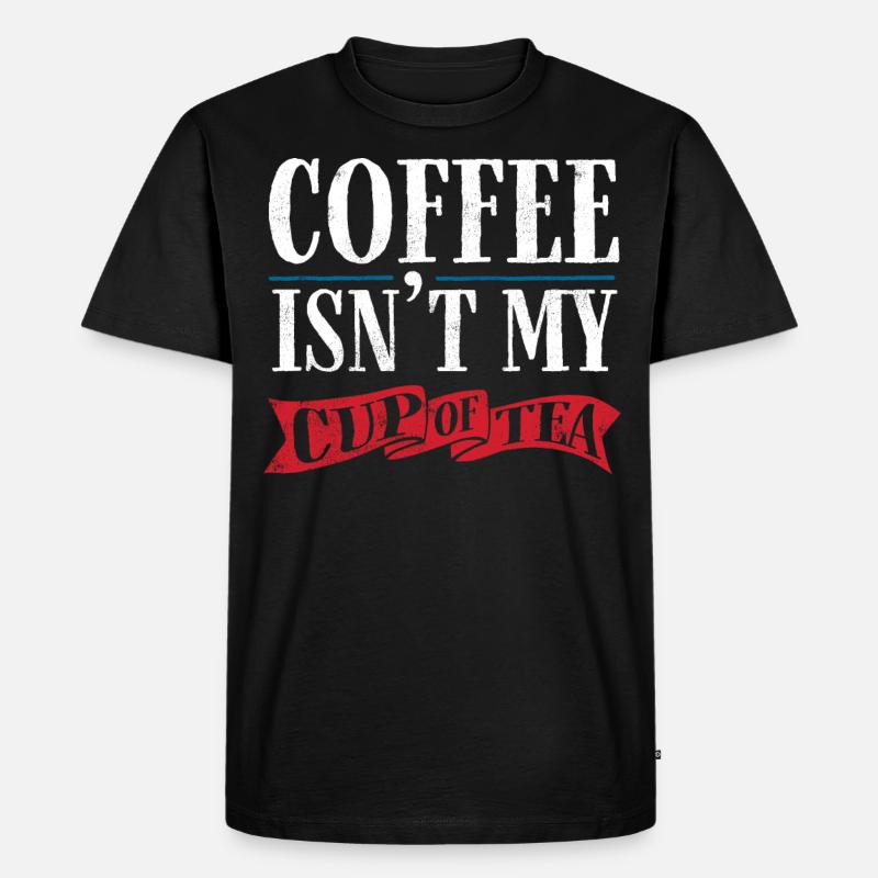 Teeliebhaber, Teetrinker, Tee, Teezeit - Männer Premium Bio T-Shirt - Schwarz