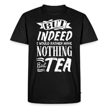 Tea lovers, tea drinkers, tea, tea time - Men's Premium Organic T-Shirt - black - Front - Nico (187cm)