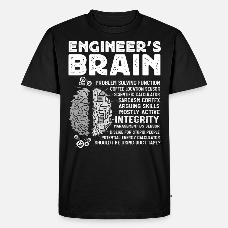 Engineers Brain, Engineer - Men's Premium Organic T-Shirt - black