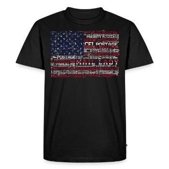 Post lady, postal delivery - Men's Premium Organic T-Shirt - black - Front - Nico (187cm)