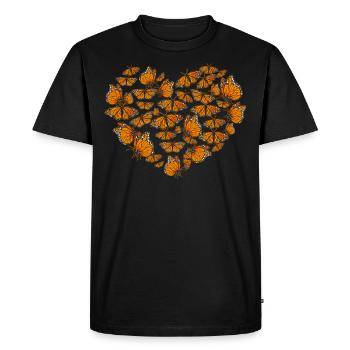 Papillon monarque - T-shirt Premium bio Homme - noir - Devant - Nico (187cm)