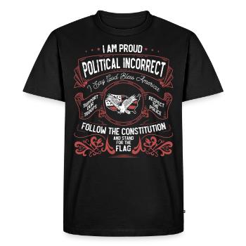 Politiquement incorrect, suivez la Constitution - T-shirt Premium bio Homme - noir - Devant - Nico (187cm)