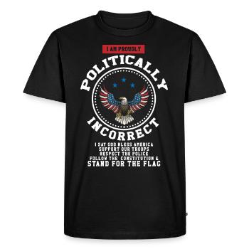 Politiquement incorrect, suivez la Constitution - T-shirt Premium bio Homme - noir - Devant - Nico (187cm)