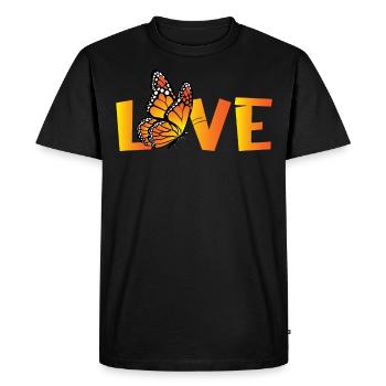 Papillon monarque - T-shirt Premium bio Homme - noir - Devant - Nico (187cm)