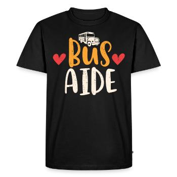 Chauffeur d’autobus adjoint, équipe de retour à l’école - T-shirt Premium bio Homme - noir - Devant - Nico (187cm)
