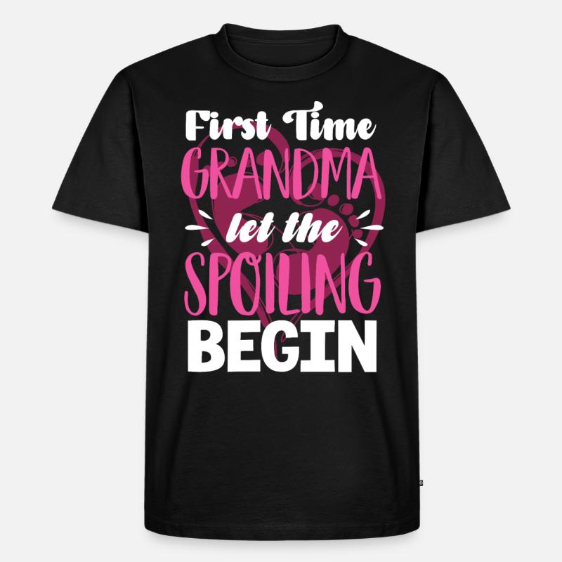 Erstmals Oma - Männer Premium Bio T-Shirt - Schwarz