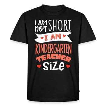 Je suis un enseignant de maternelle La taille de l’enseignant - T-shirt Premium bio Homme - noir - Devant - Nico (187cm)