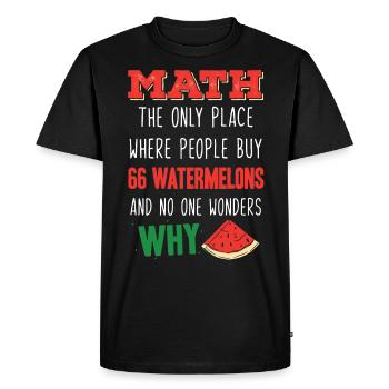 Mathématiques, Mathématiques Citation amusante - T-shirt Premium bio Homme - noir - Devant - Nico (187cm)
