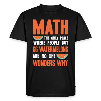 Mathématiques, Mathématiques Citation amusante - T-shirt Premium bio Homme - noir - Devant - Nico (187cm)
