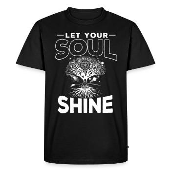 Put Your Soul Shine, Chakra Astrology - Men's Premium Organic T-Shirt - black - Front - Nico (187cm)
