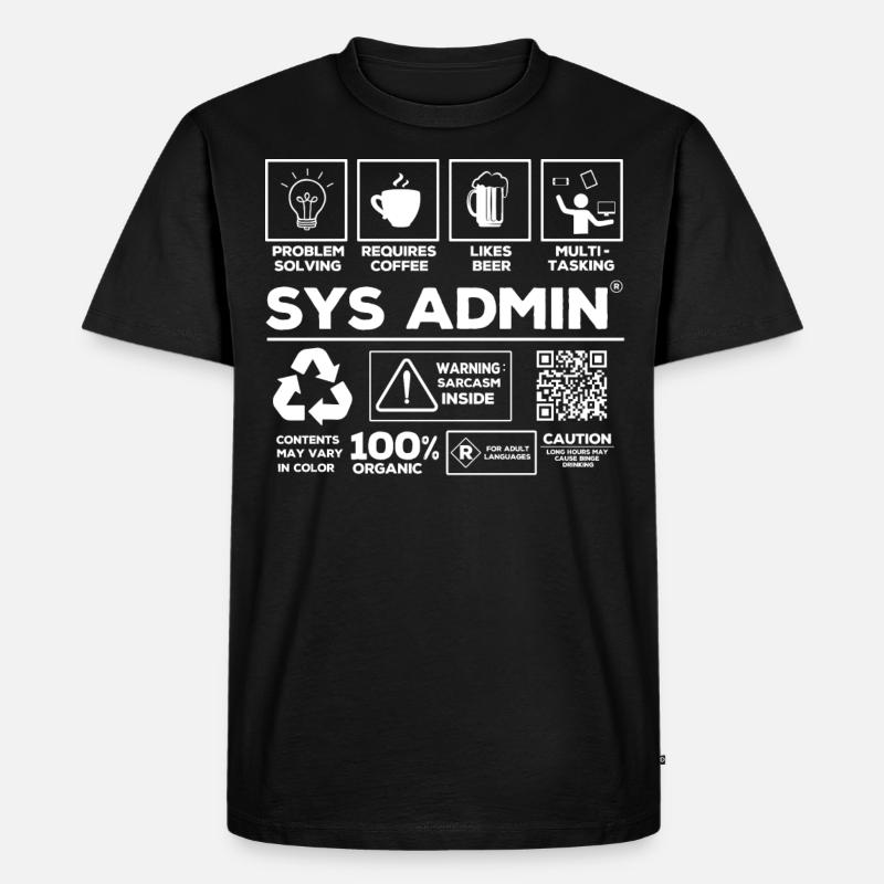 Administrateur système, Administrateur système - T-shirt Premium bio Homme - noir