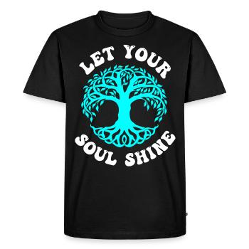 Put Your Soul Shine, Chakra Astrology - Men's Premium Organic T-Shirt - black - Front - Nico (187cm)