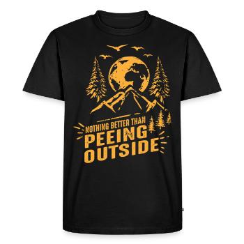 Rien de mieux que de faire dehors - T-shirt Premium bio Homme - noir - Devant - Nico (187cm)