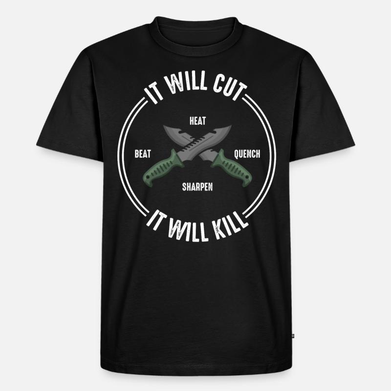 Messermacher - Männer Premium Bio T-Shirt - Schwarz