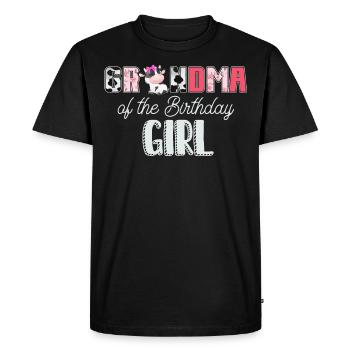 Anniversaire de vache, fille d’anniversaire de fermier - T-shirt Premium bio Homme - noir - Devant - Nico (187cm)