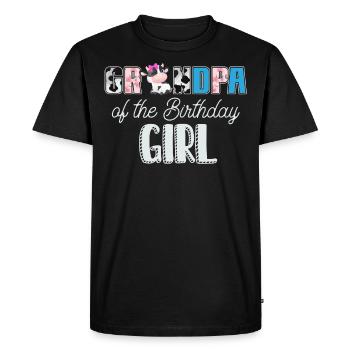 Anniversaire de vache, fille d’anniversaire de fermier - T-shirt Premium bio Homme - noir - Devant - Nico (187cm)