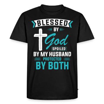 Alliance de Dieu, Psaume, Chrétien - T-shirt Premium bio Homme - noir - Devant - Nico (187cm)